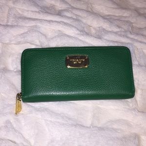 Green Michael Kors wallet